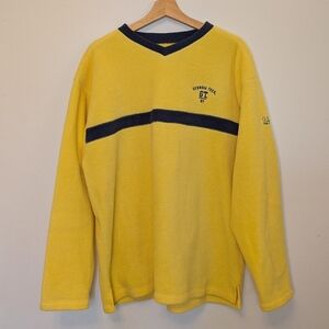 Vintage Georgia Tech Fleece Yellow And Blue Large Oversized Sweatshirt GEAR